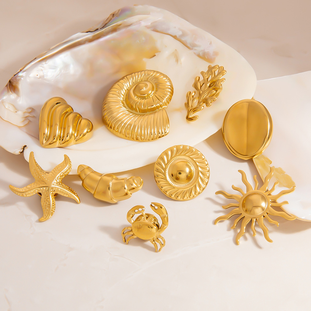 Oceanic Stainless Steel  Gold Color  Brooches Picture4