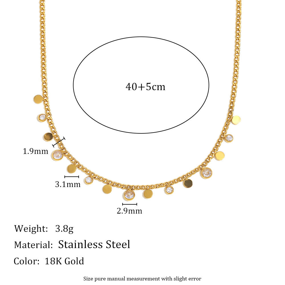 Daily Solid Color Stainless Steel Women's Chain Necklaces h5Picture4