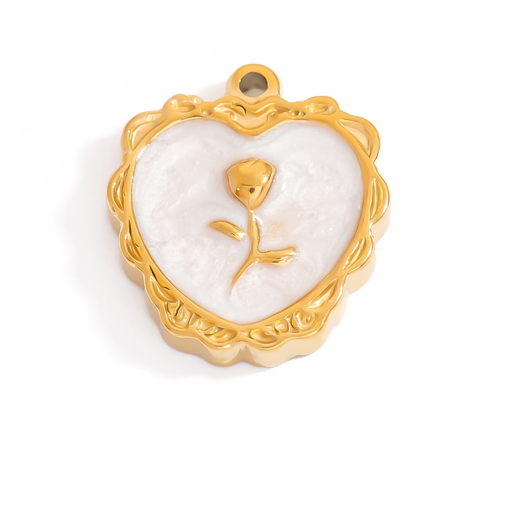 Oil- Glazing Eye Pattern Stainless Steel Gold Color Women's Pendants