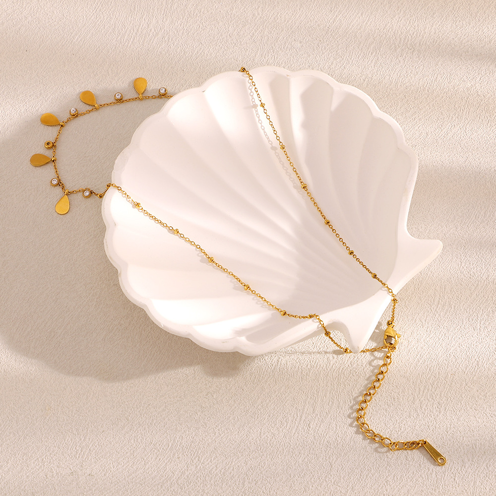 Classic Solid Color Stainless Steel Women's Chain Necklaces h5Picture3