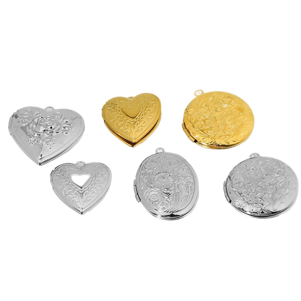 1 Pair Classic Series Retro Heart Stainless Steel   Gold Color  Unisex Pendants Picture5