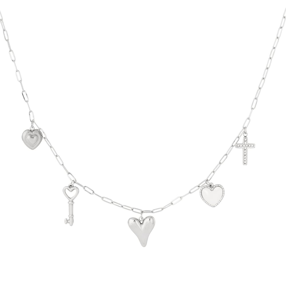 Sophisticated Heart Stainless Steel Gold Color Women's Pendant Necklaces