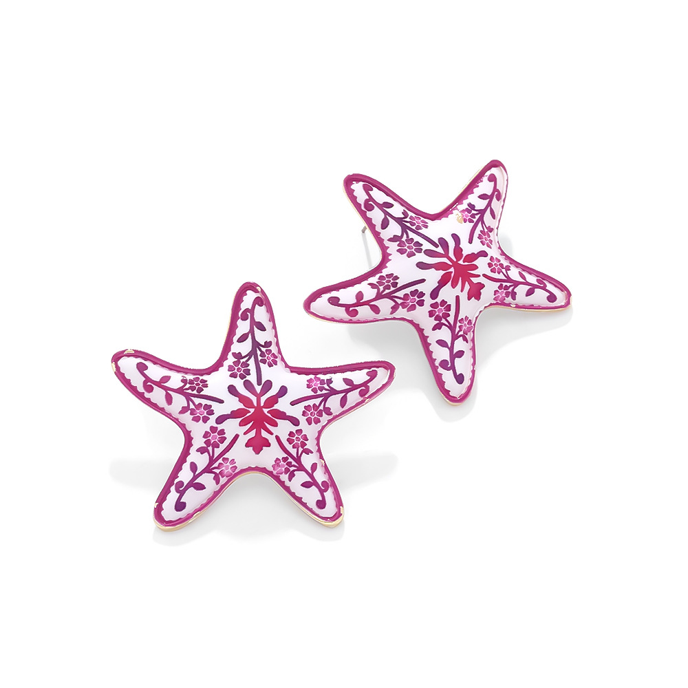 Vacation Alloy Starfish Stud Earrings h5Picture4