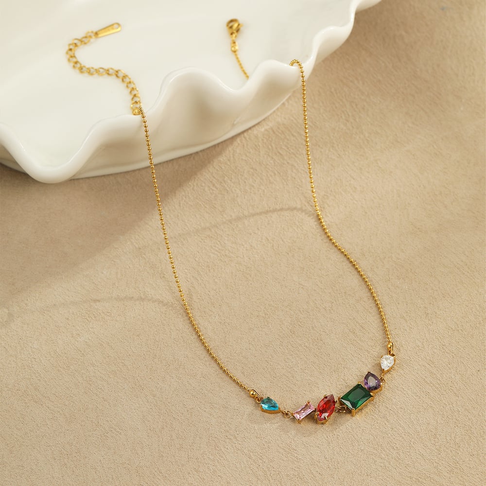 1 Pair Simple Series Daily Geometric Stainless Steel   Gold Color  Women's Pendant Necklaces h5Picture3