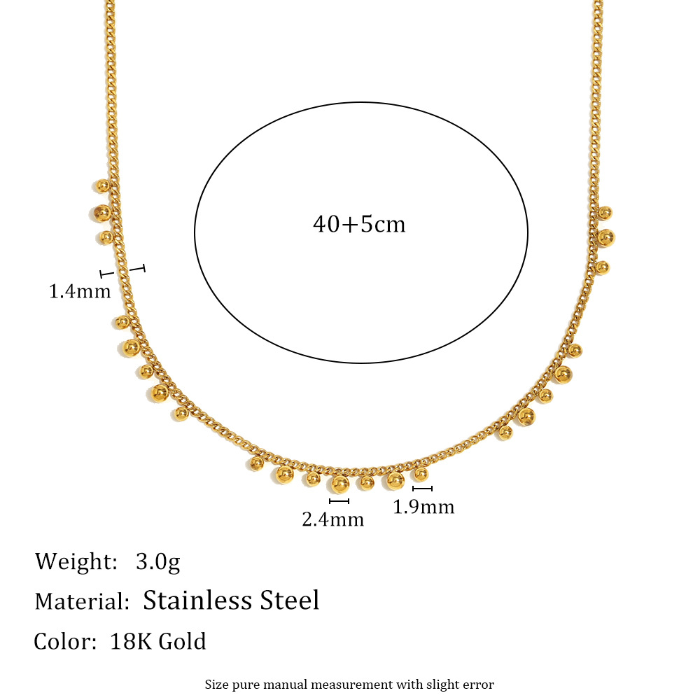Simple Series OL Solid Color Stainless Steel Women's Chain Necklaces h5Picture4