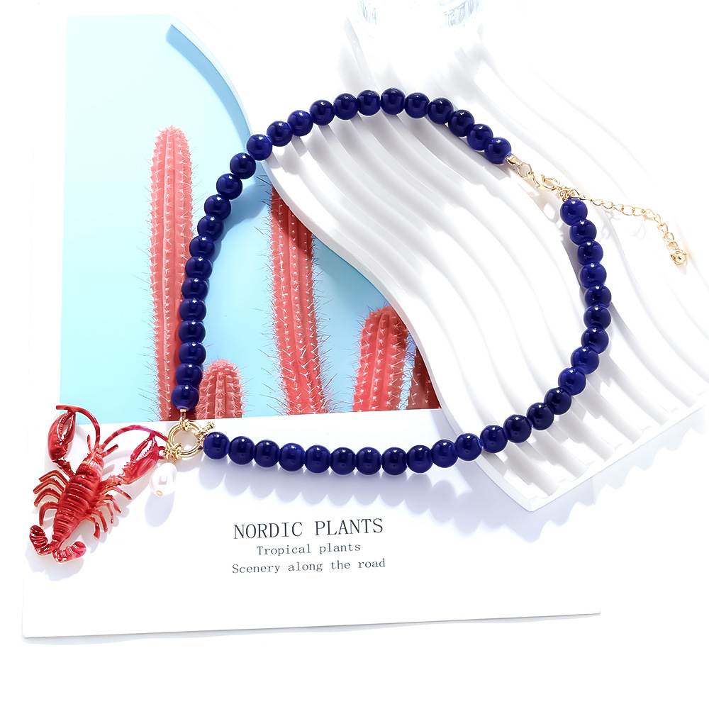 Urlaubs-Halsketten mit Harzperlen h5Bild4