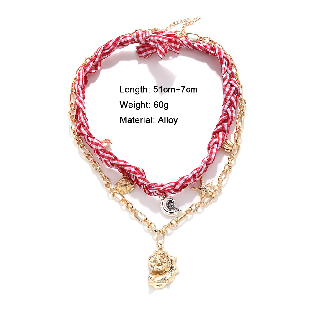 Sweet Alloy Whelk Layered Necklaces