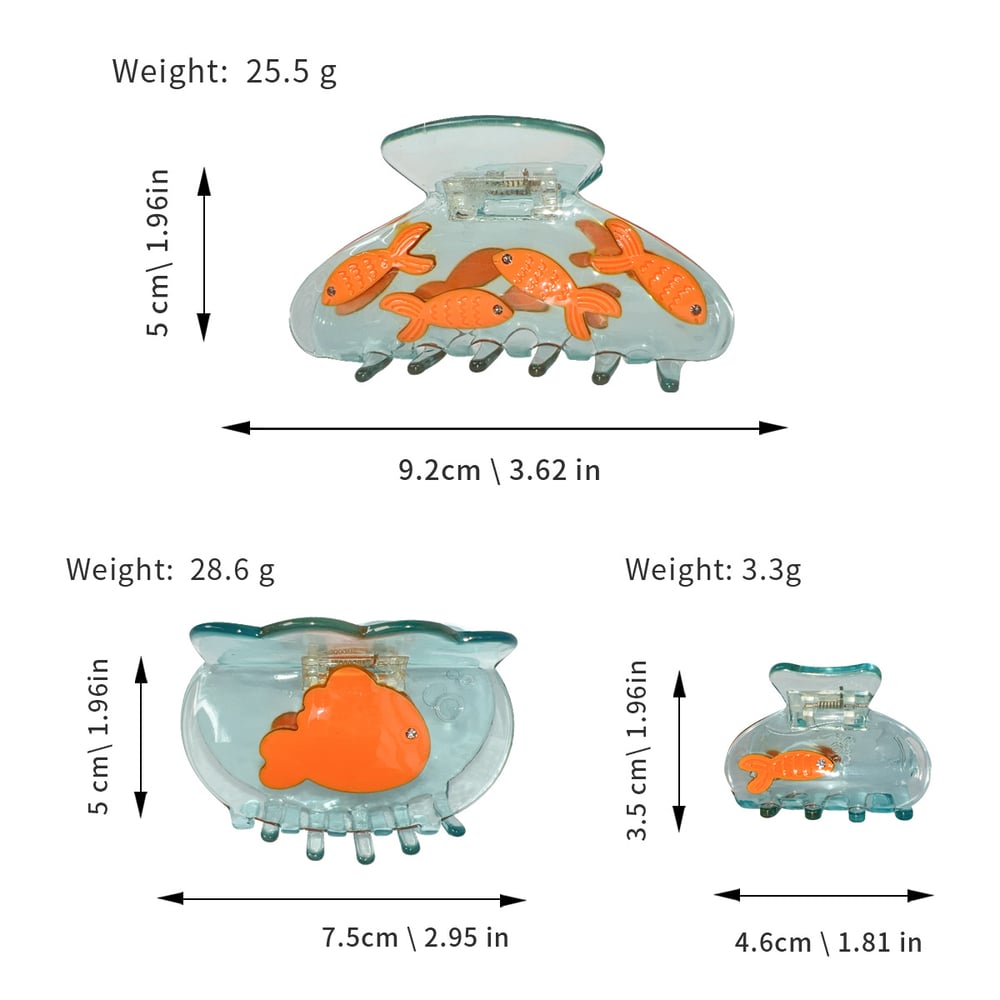 Cute Mini Fish Acetate Women's Hair Claws Picture5