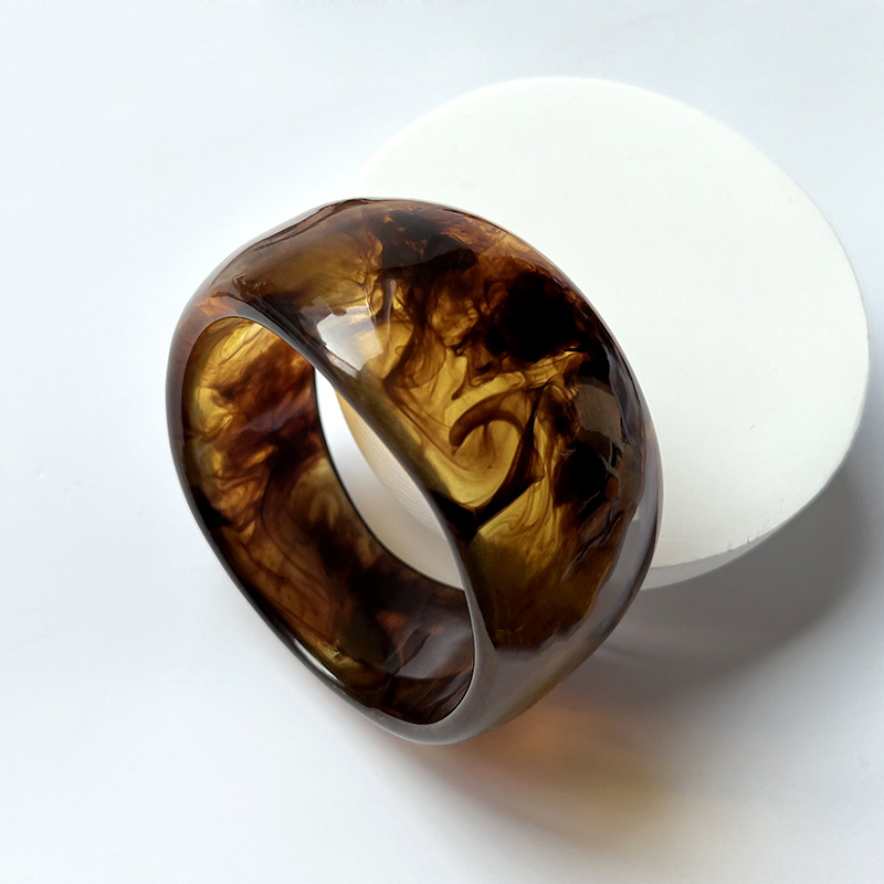 Blurred Vintage Wide - brimmed Acrylic Women's Bangles Picture4