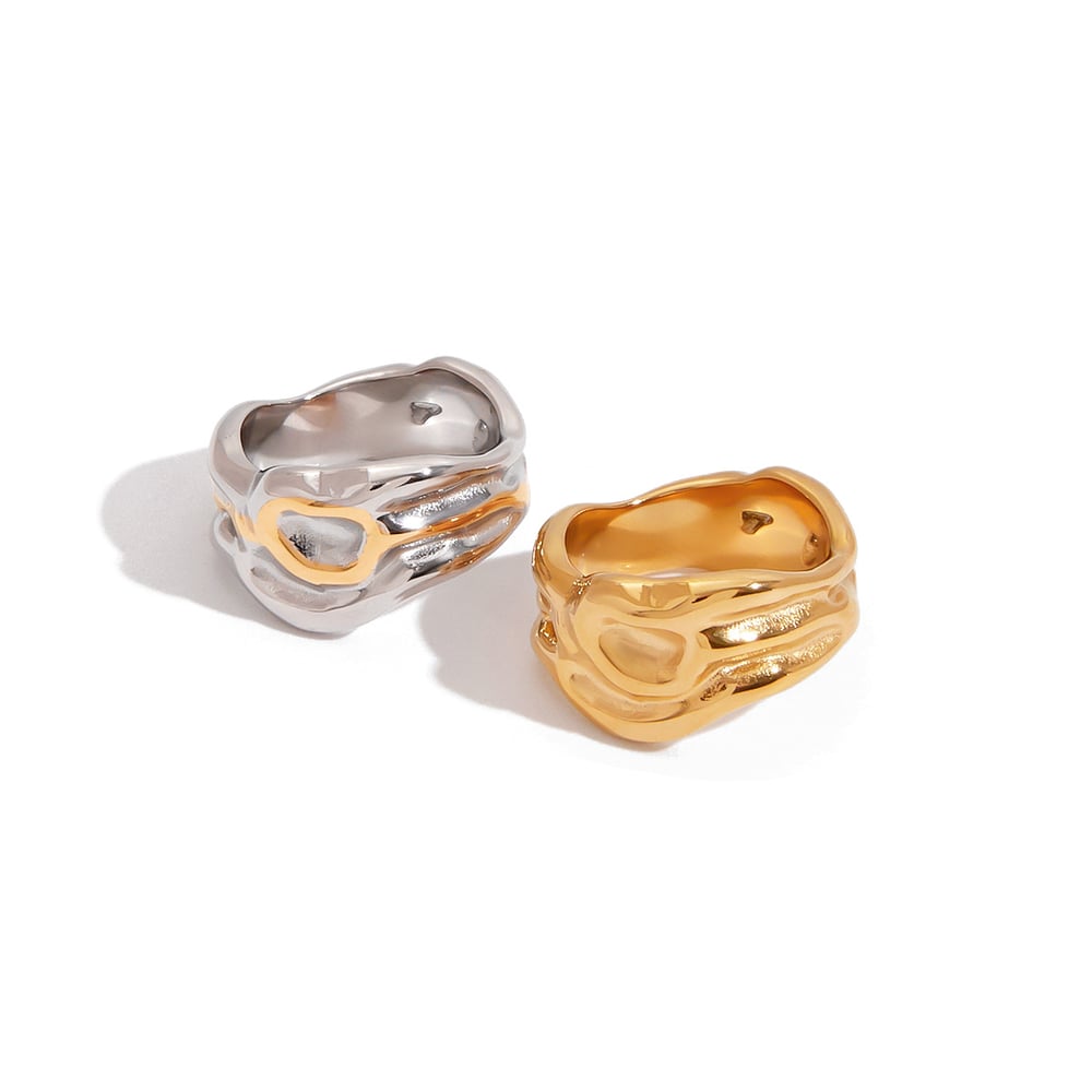style geometrische edelstahl gold farbe statement ringe h5Bild4