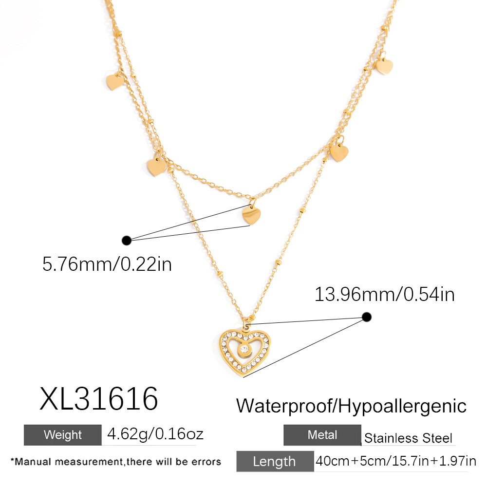 Vacation Shell Stainless Steel Gold Color Women's Pendant Necklaces