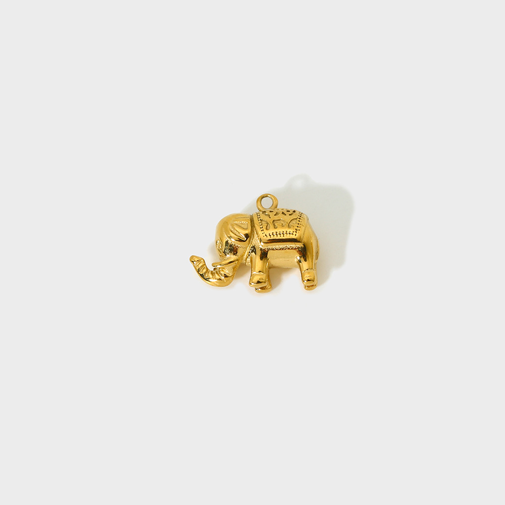 1 Pair Classic Series Punk Animal Stainless Steel   Gold Color  Unisex Pendants Picture4