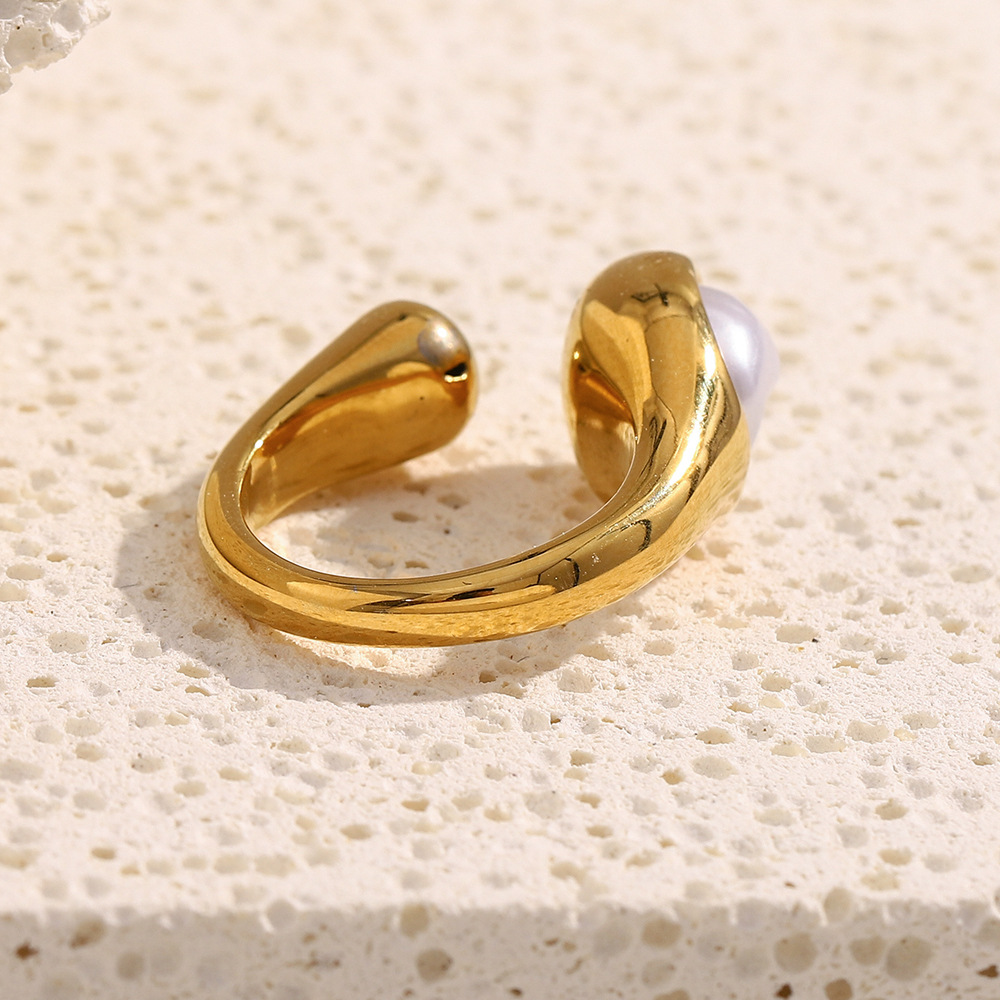1 Piece Luxurious Series Simple Geometric Stainless Steel Statement Rings h5Picture4