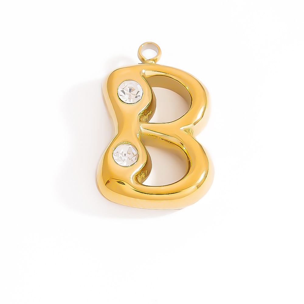 Luxurious Series Daily Letter Stainless Steel  Gold Color  Women's Pendants h5Picture5