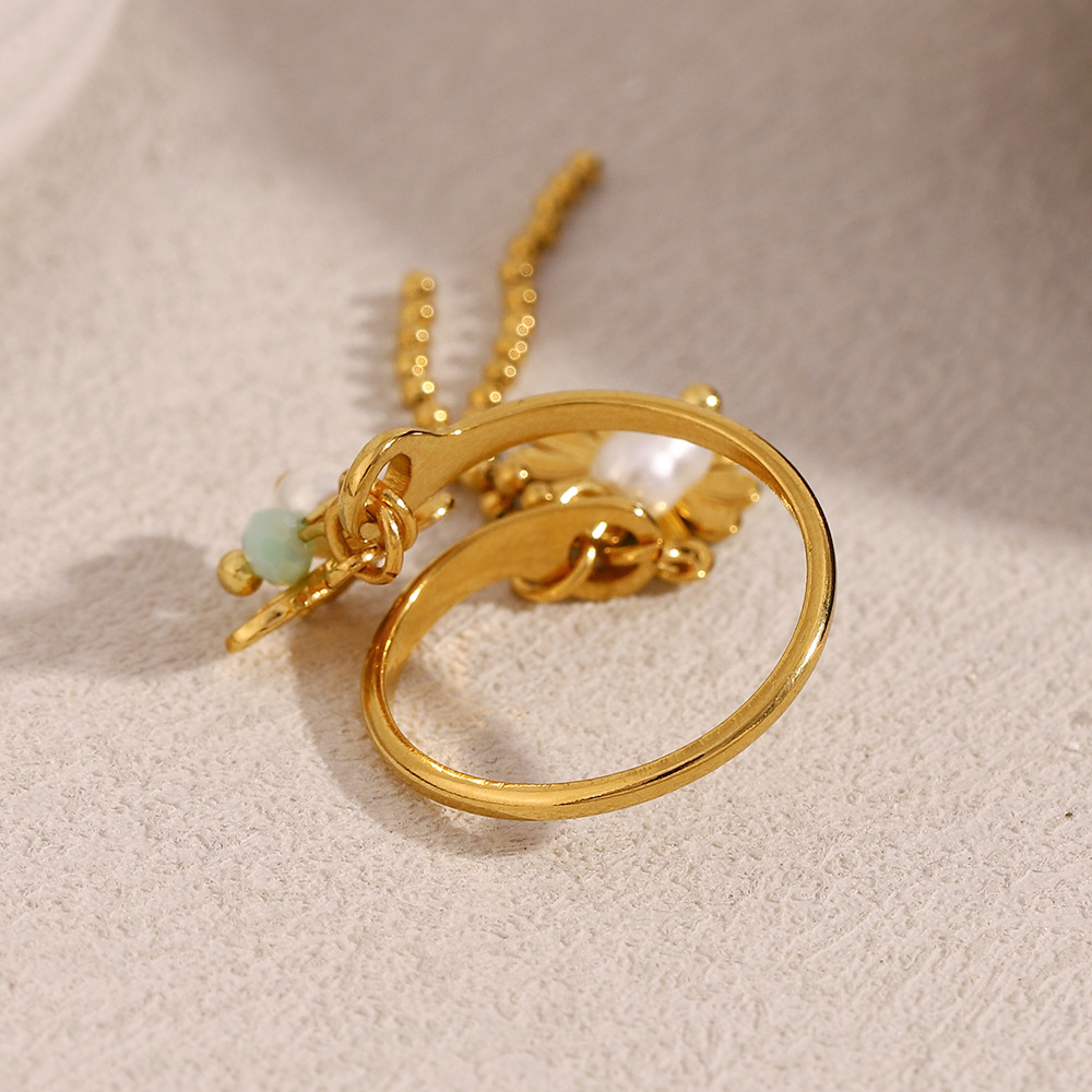 Luxurious Series Daily Flower Stainless Steel Statement Rings h5Picture4