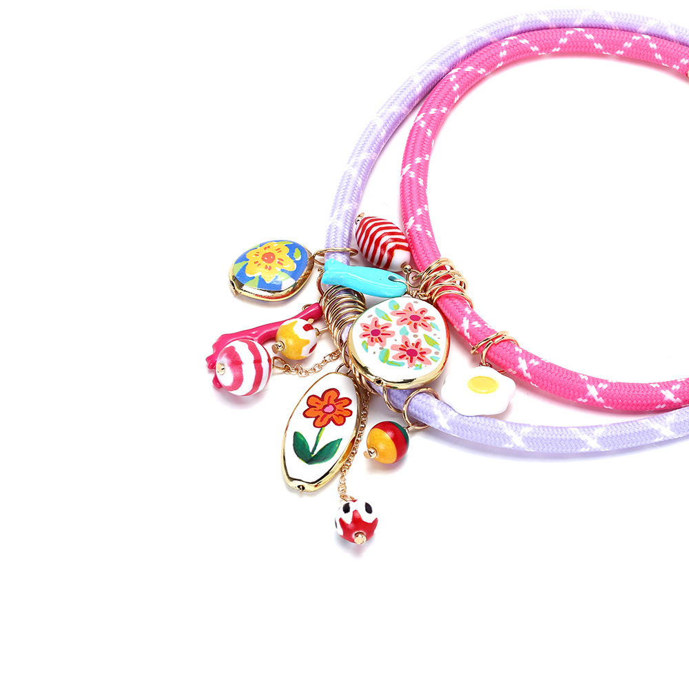 Retro Flower CCB Pendant Necklaces h5Picture4
