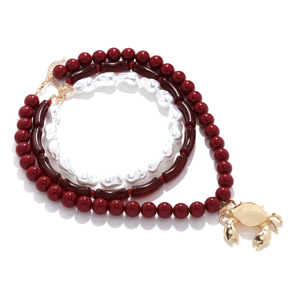 Crab Layered Beaded Necklaces h5Picture4