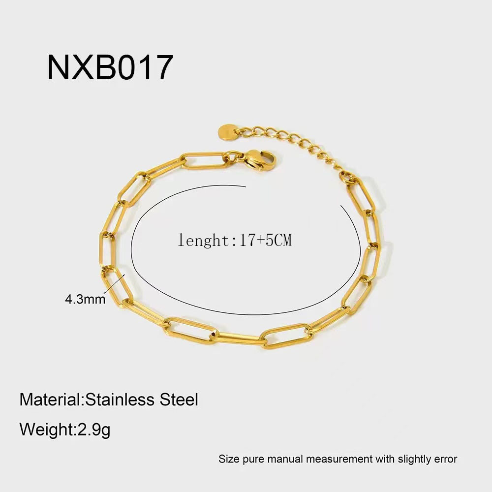 Einfache und stilvolle quadratische DIY-Glieder aus goldfarbenem Edelstahl