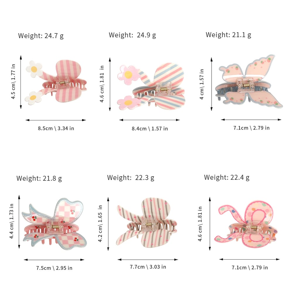 1 Piece Cute  Sweet Multi-color Butterfly Styling Women's Hair Claw h5Picture4