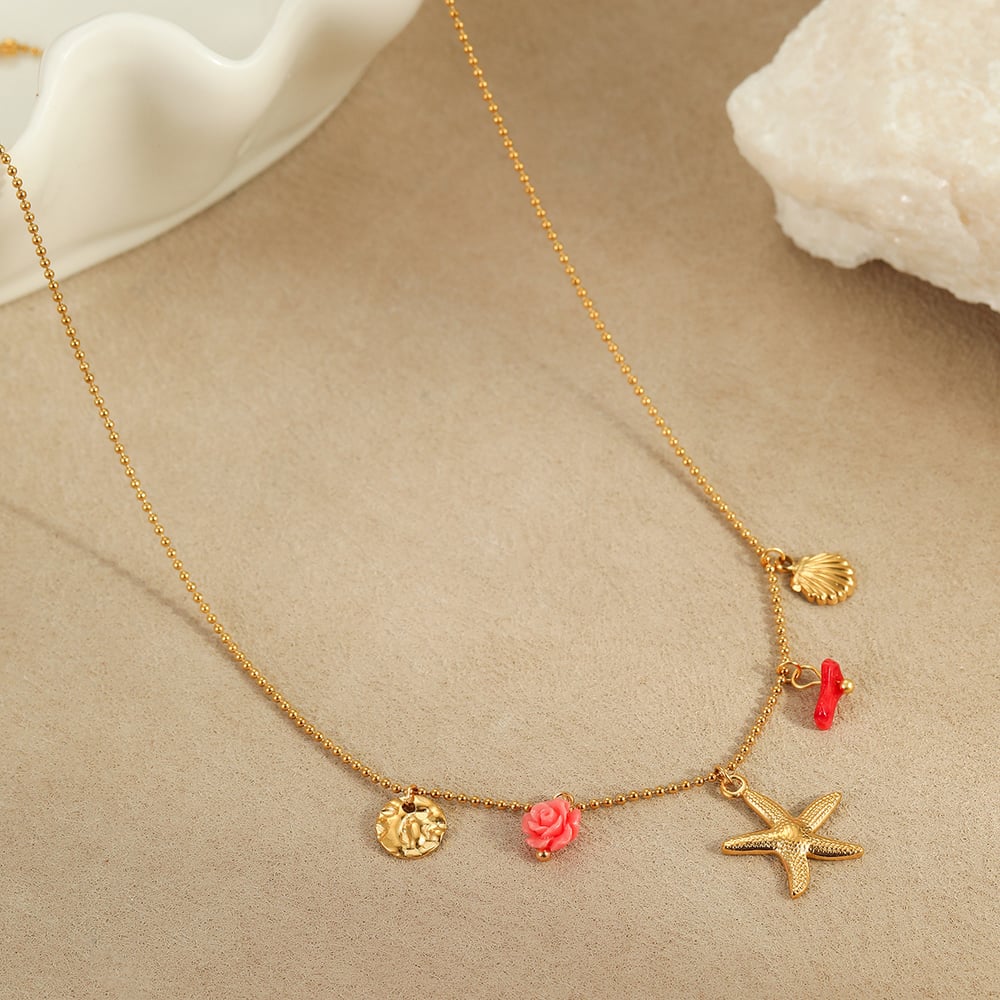 Simple Design Ocean Series Stainless Steel Women's Necklaces h5Picture4