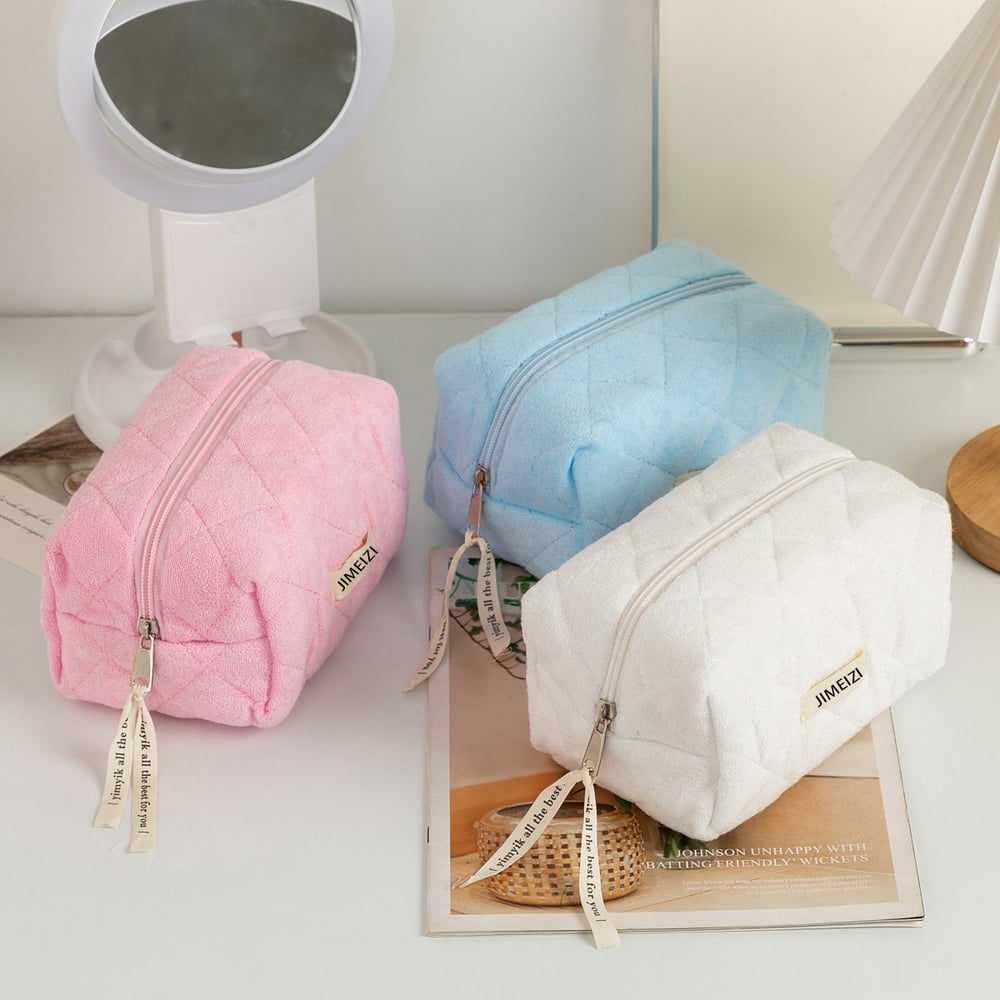 Simple Series Casual Solid Color Polyester Women's Makeup Bags h5Picture3