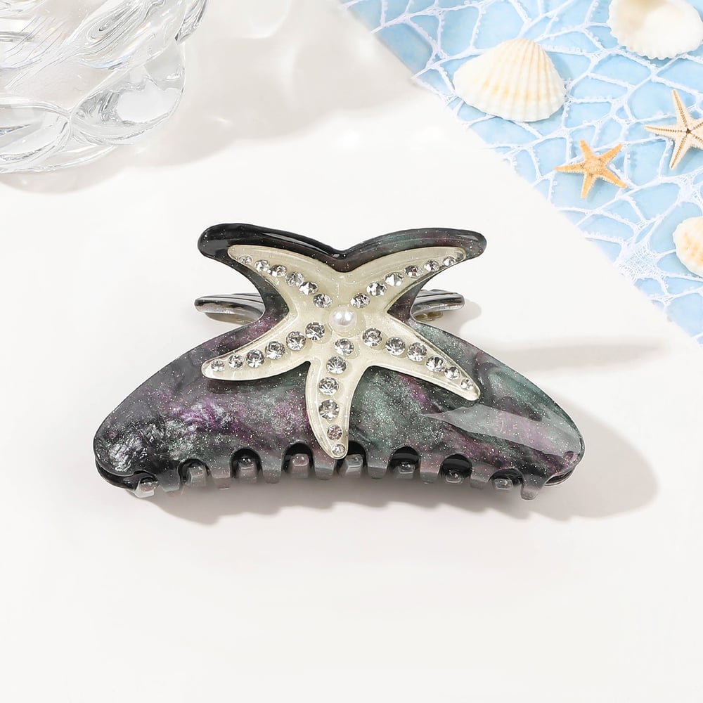 1 Piece High - end Ocean Series Acrylic Women's Hair Clips