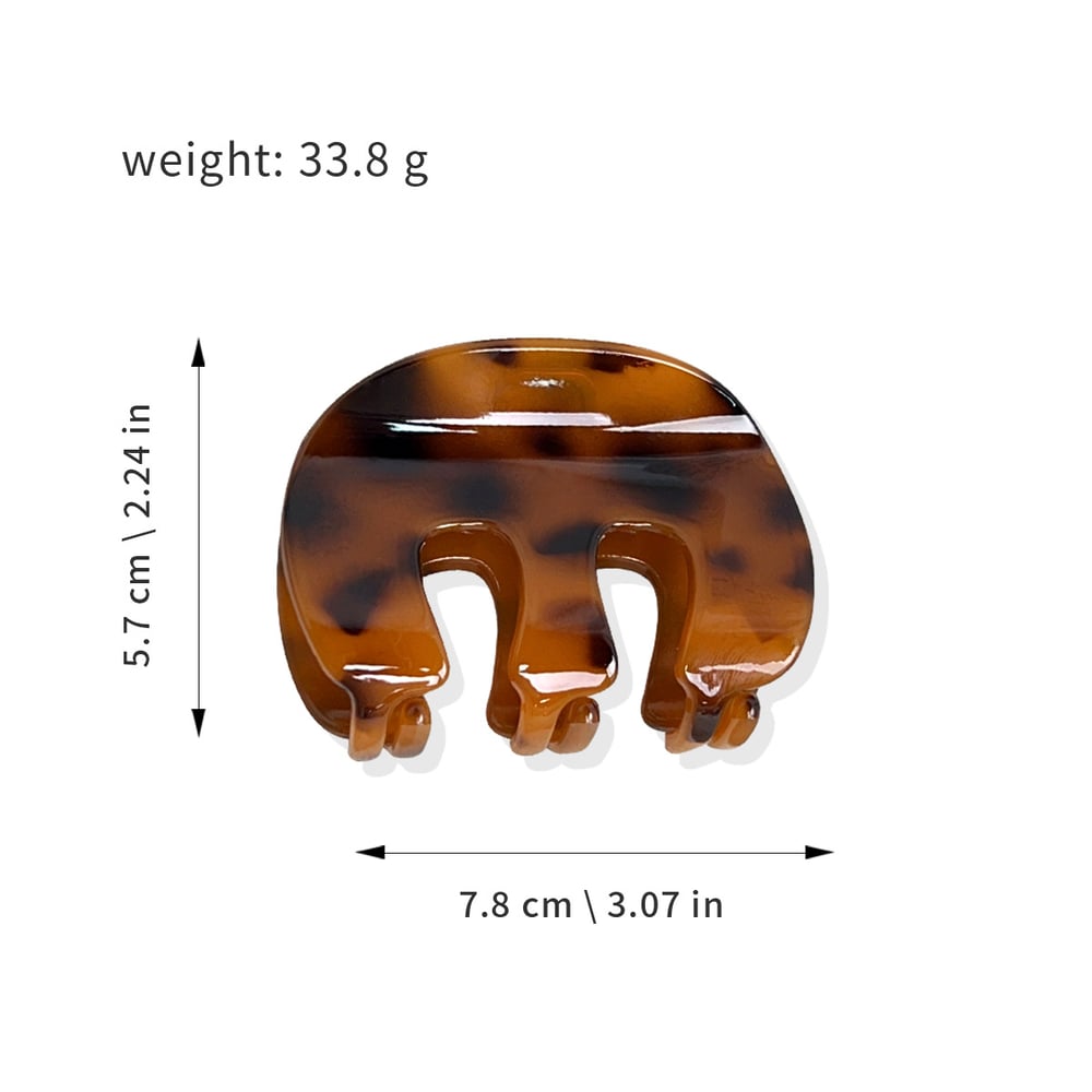 1 Piece Simple Series Casual Solid Color Resin Women's Hair Claws Picture5