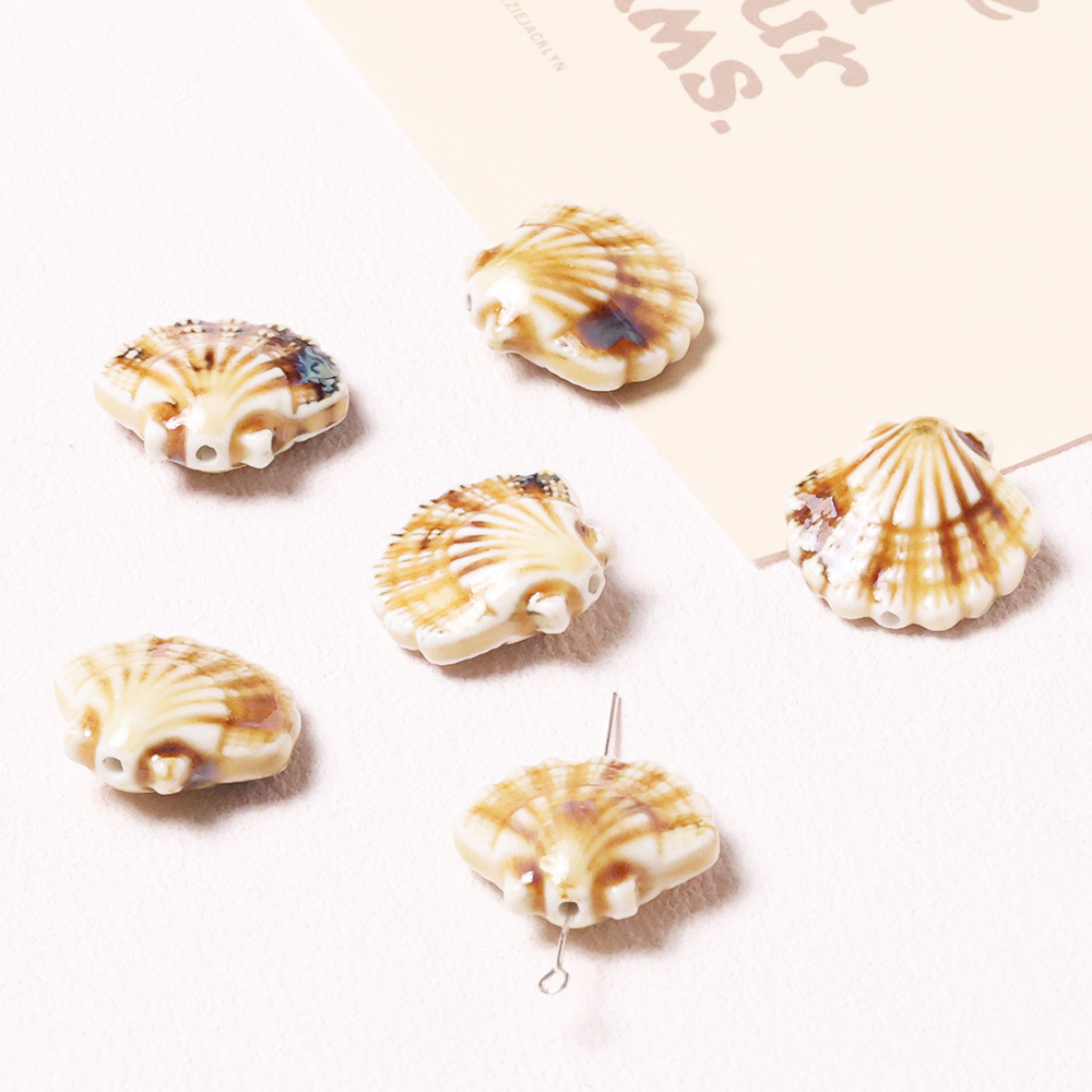1 Piece Shell Ceramics DIY Jewelry Bead