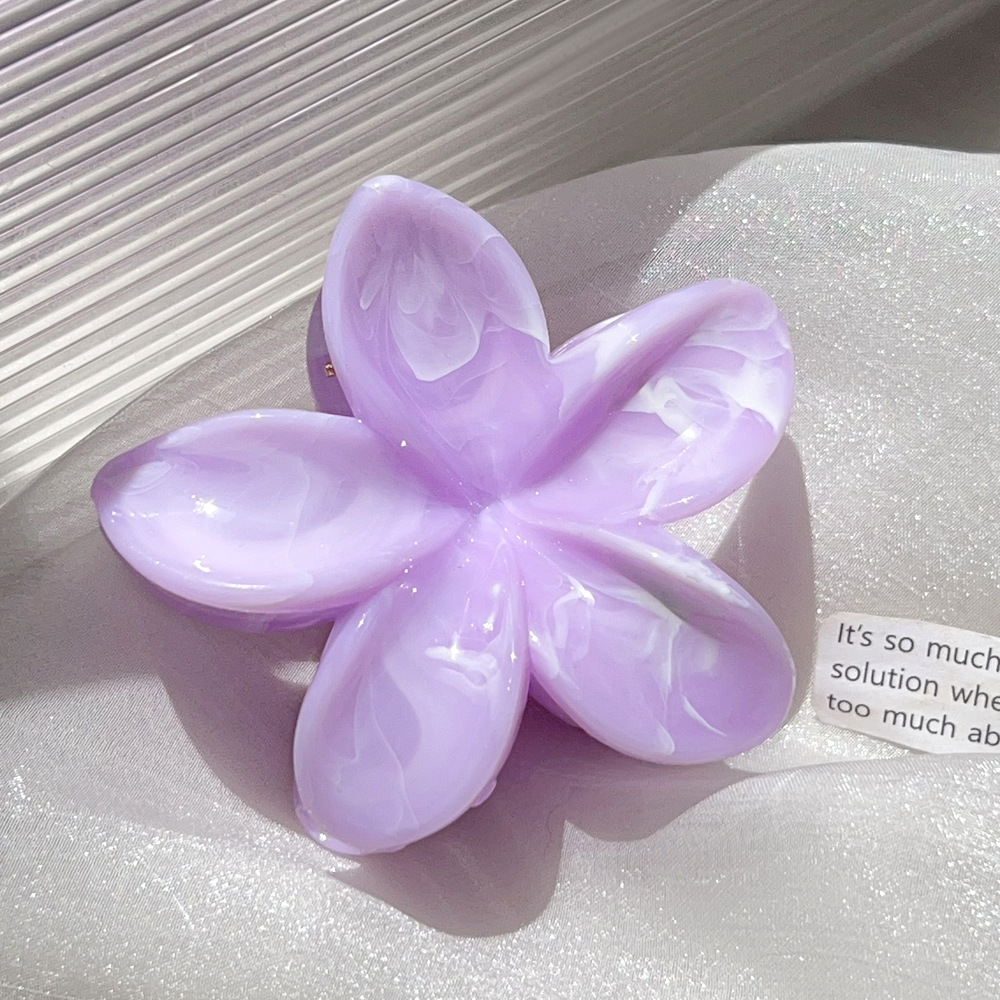 1 Pair Simple Series Sweet Flower Resin Women's Hair Claws