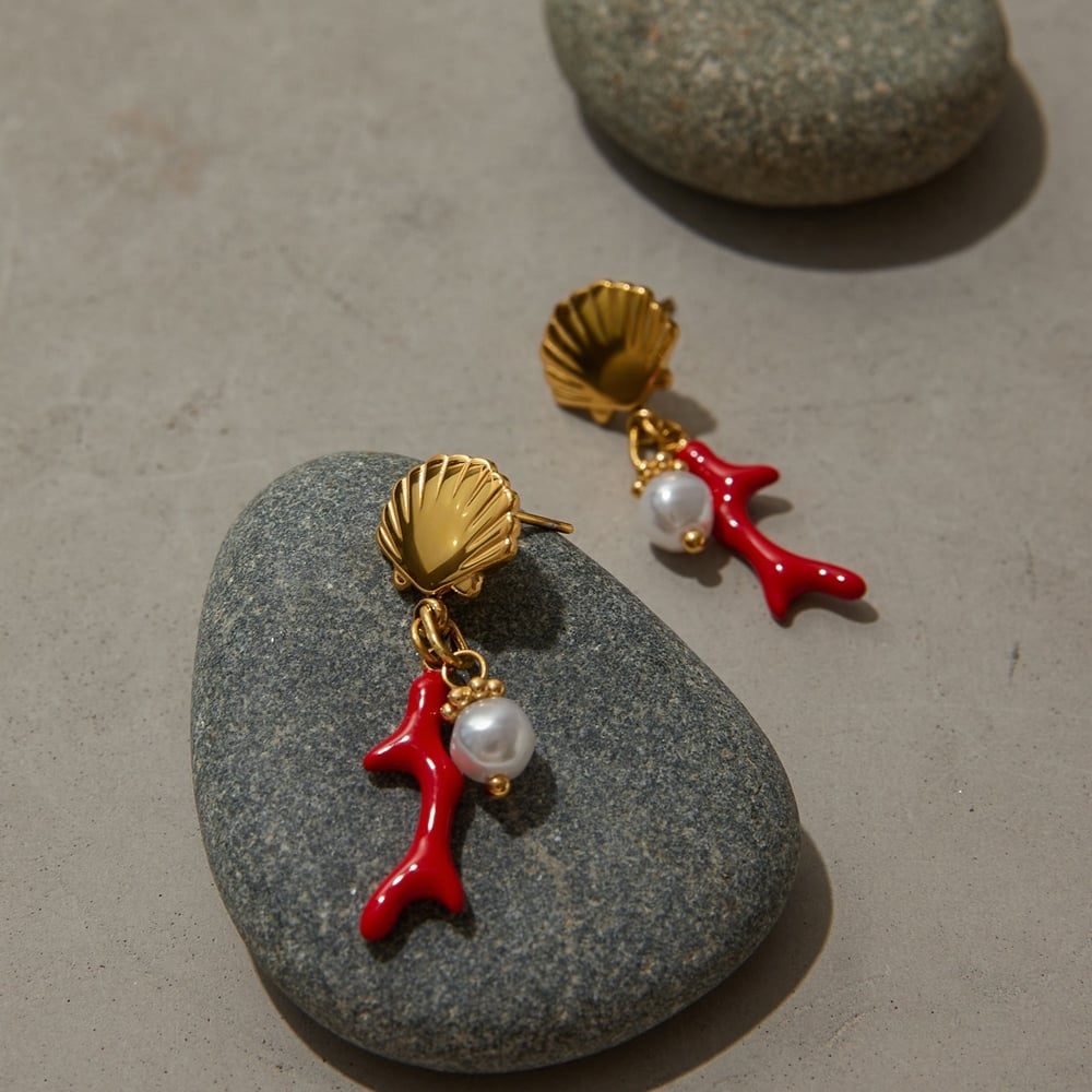 style stainless steel gold color drop earrings h5Picture3