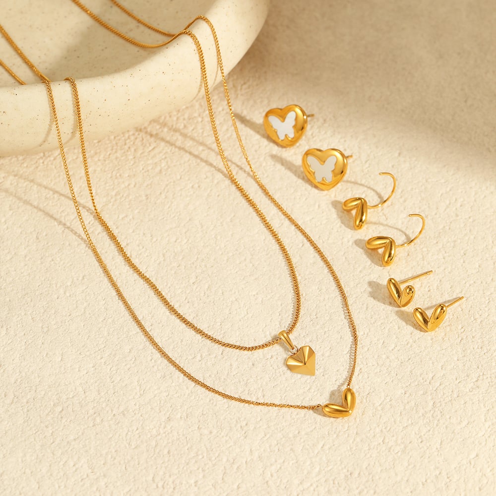 Simple Series Daily Heart Stainless Steel  Women's Pendant Necklaces h5Picture2