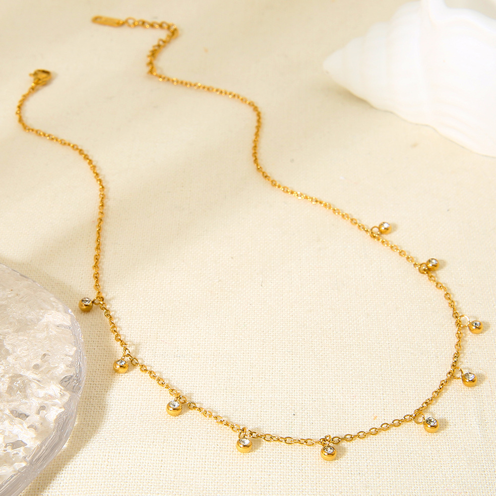 Simple Series Daily Stainless Steel  Women's Necklaces Display Set h5Picture3