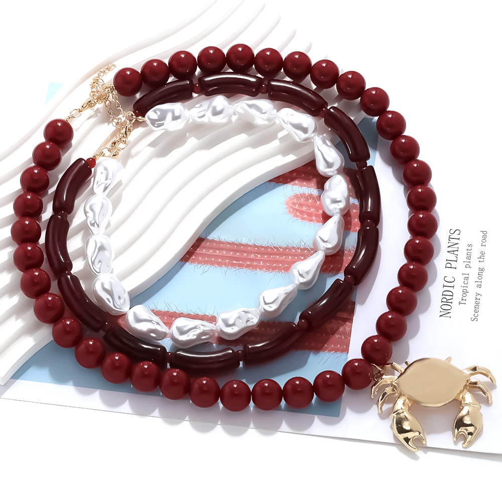 Crab Layered Beaded Necklaces h5Picture3