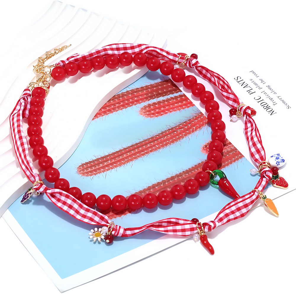 Cute Fruit Resin Layered Necklaces h5Picture4
