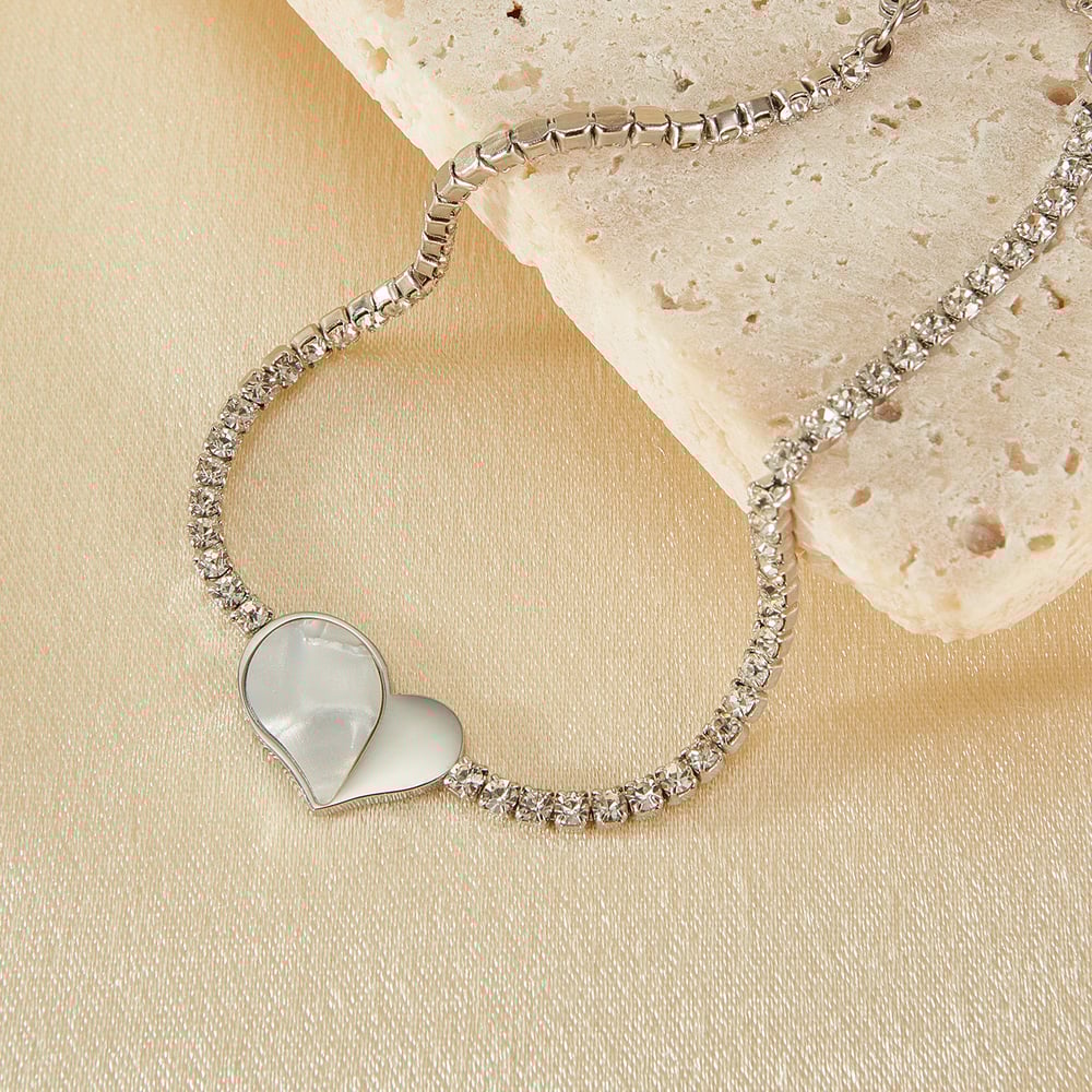 Herz Edelstahl Gold Farbe Charm Armbänder h5Bild4