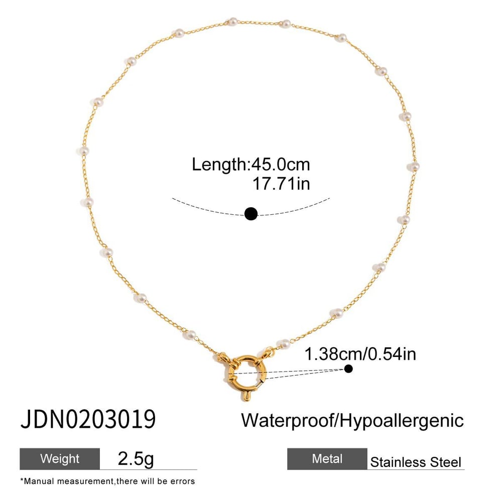 Simple Stainless Steel Gold Color Pendant Necklaces