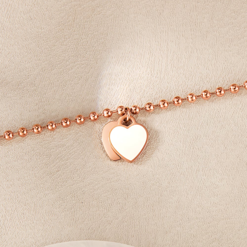 1 Stück Simple Series Simple Heart Edelstahl Damen-Perlenarmbänder h5Bild6