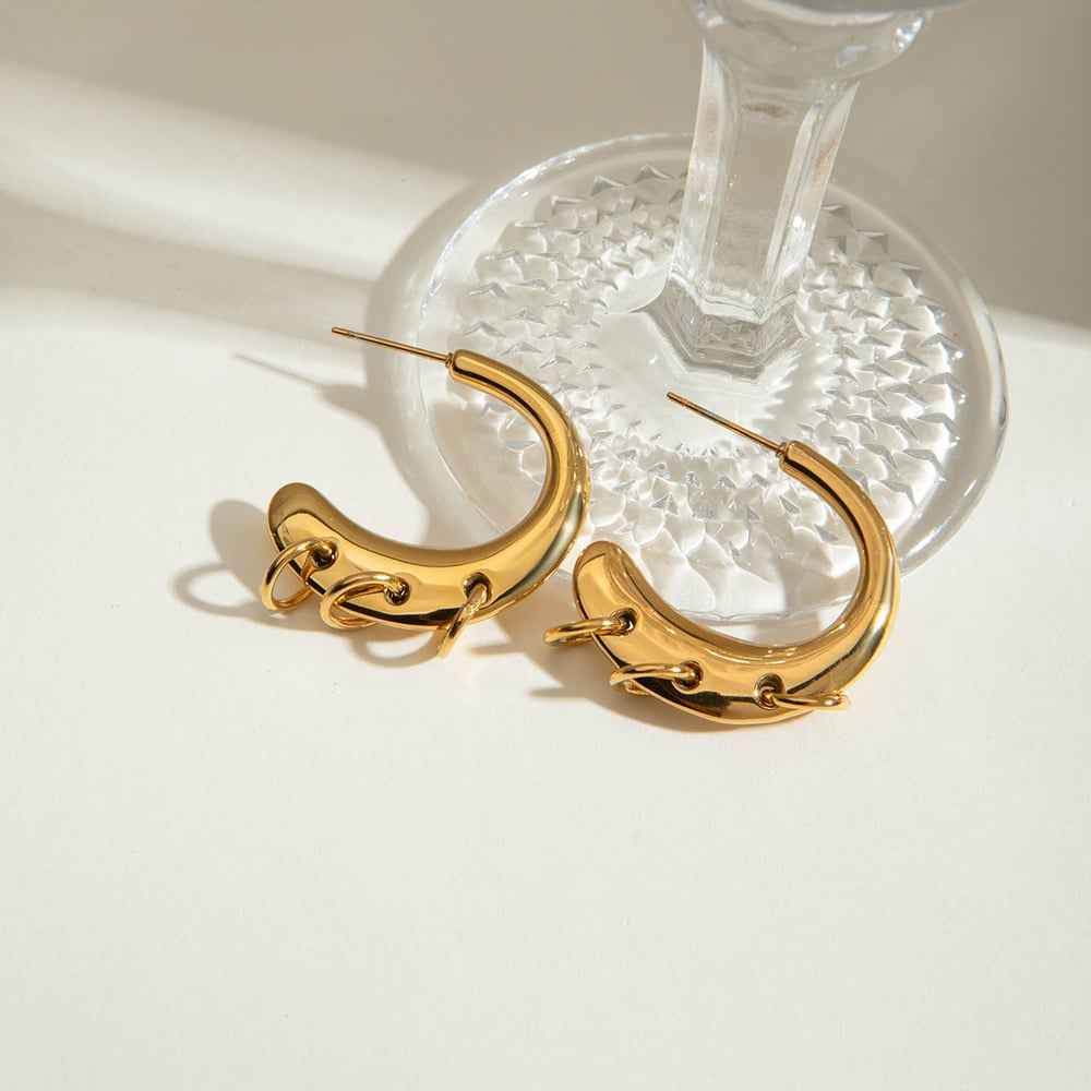 style stainless steel gold color hoop earrings h5Picture3