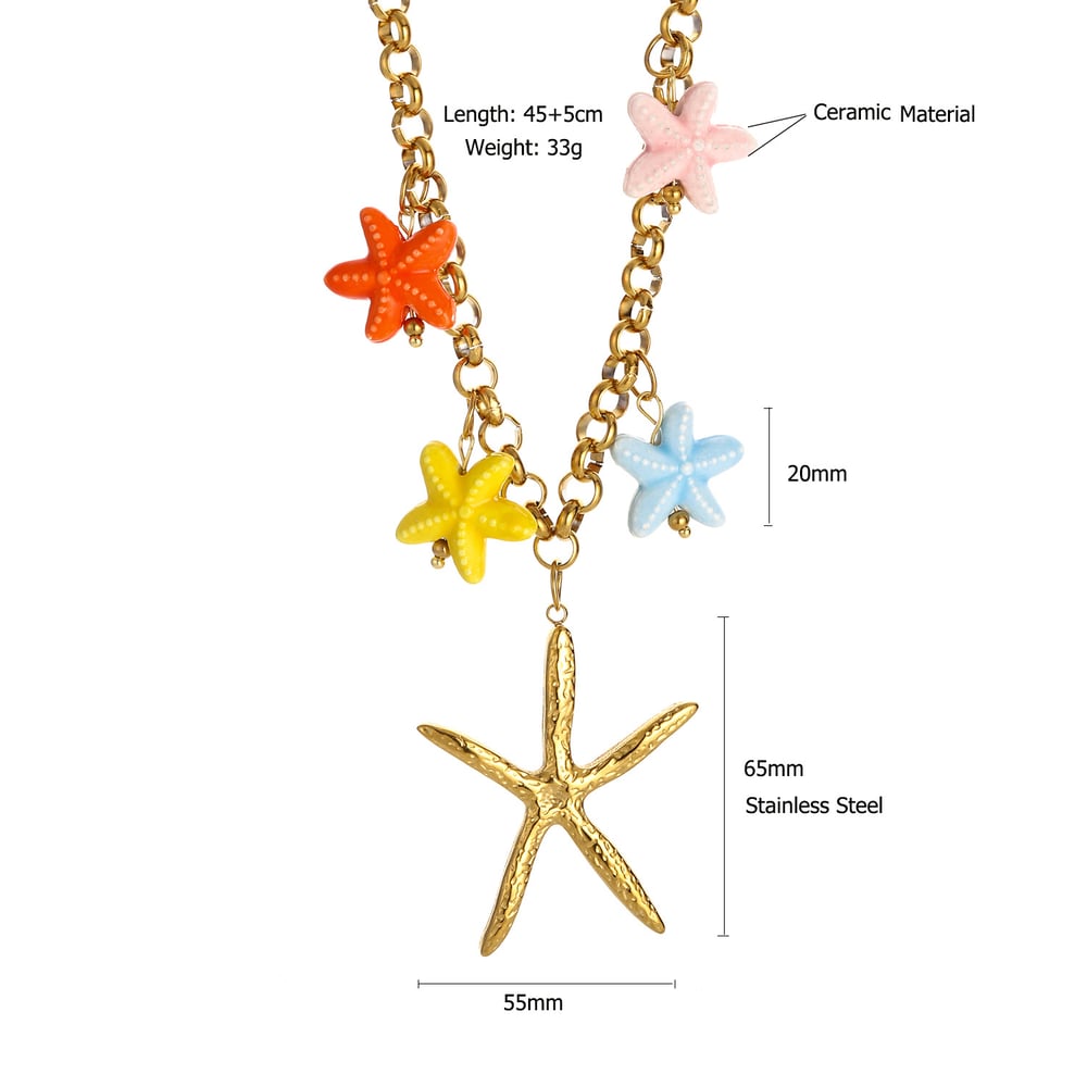 1 Pair Luxurious Series Vacation Turtle Stainless Steel   Gold Color  Women's Pendant Necklaces h5Picture2