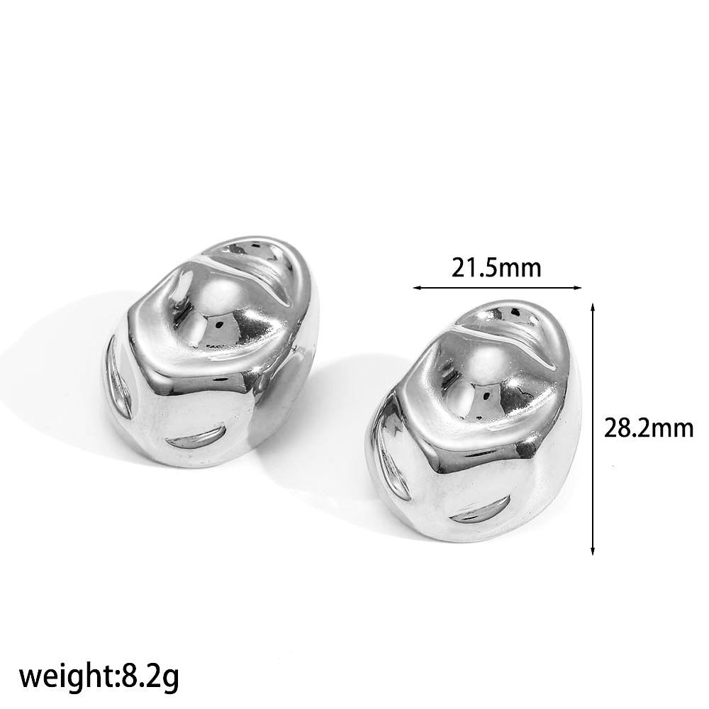 style stainless steel gold color stud earrings