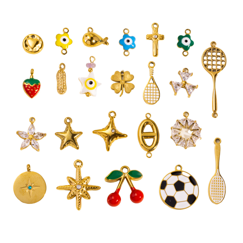1 Pair Simple Series Cute Plant Stainless Steel Women's Pendants Picture5