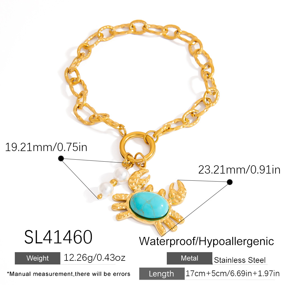 Süßes kleines Krabben-Armband aus Edelstahl für Damen Bild2