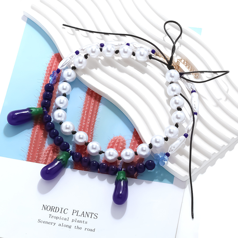 Eggplant Resin Layered Necklaces h5Picture4
