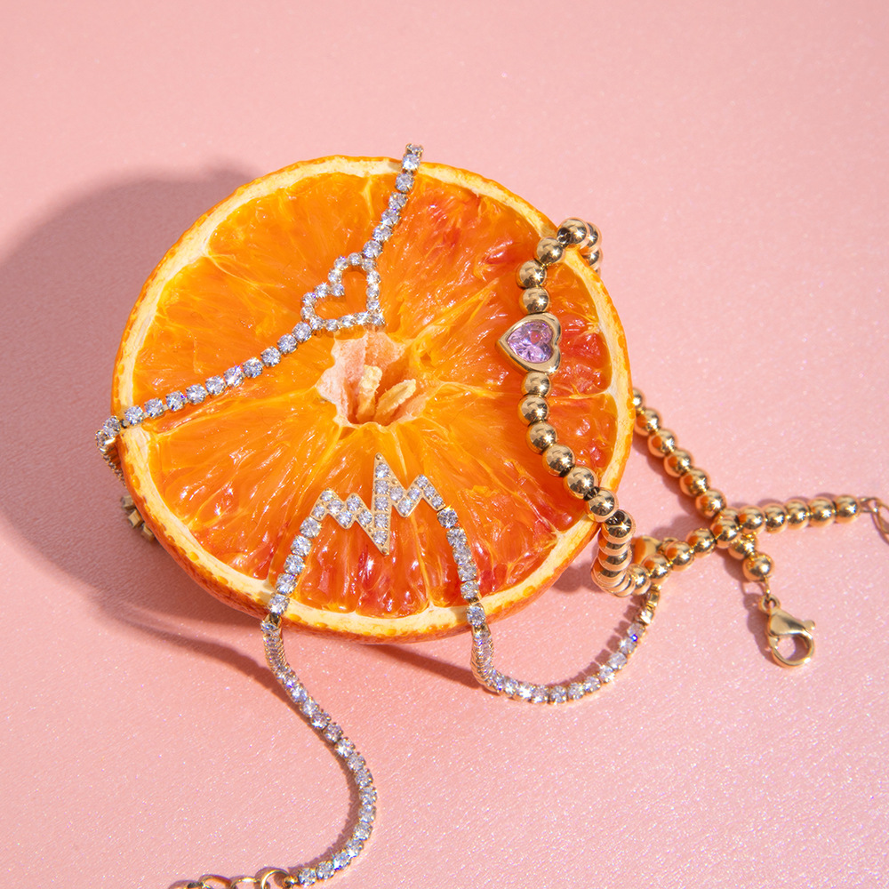 Luxurious Bow Knot Stainless Steel Gold Color Charm Bracelets Picture4