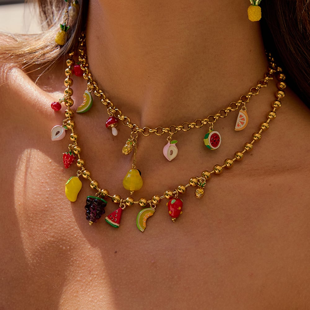 Sweet Fruit Gold Color Pendant Necklaces h5Picture5