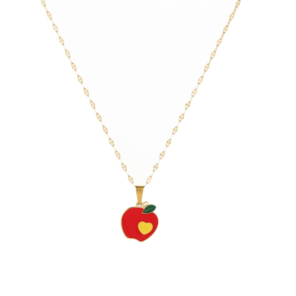 1 Pair Simple Series Daily Plant Stainless Steel Women's Pendant Necklaces h5Picture5