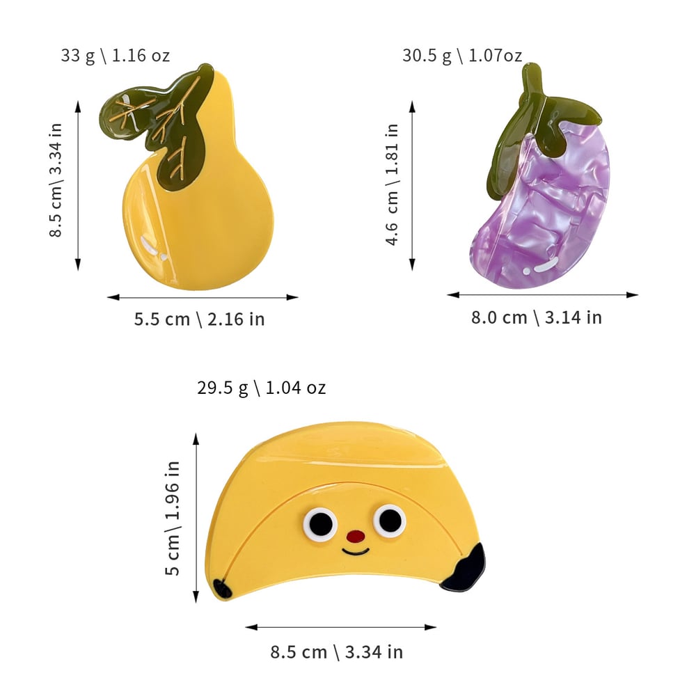 1 Piece Sweet Fruit Series  Acetate Women's Hair Claws h5Picture7