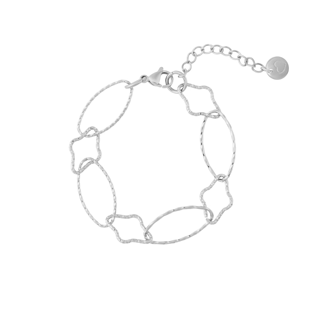 Sophisticated Oval Stainless Steel Gold Color Women's Charm Bracelets 