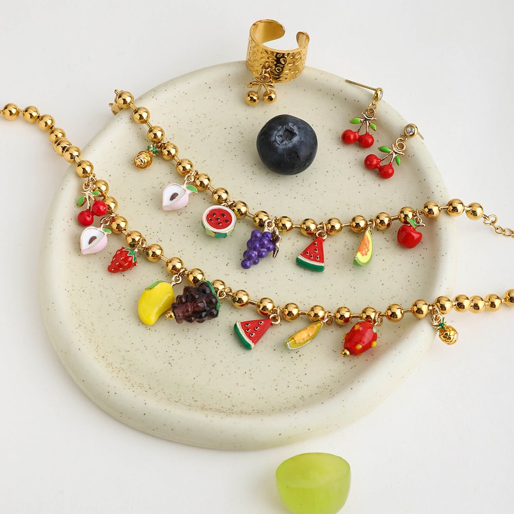 Sweet Fruit Gold Color Pendant Necklaces h5Picture3