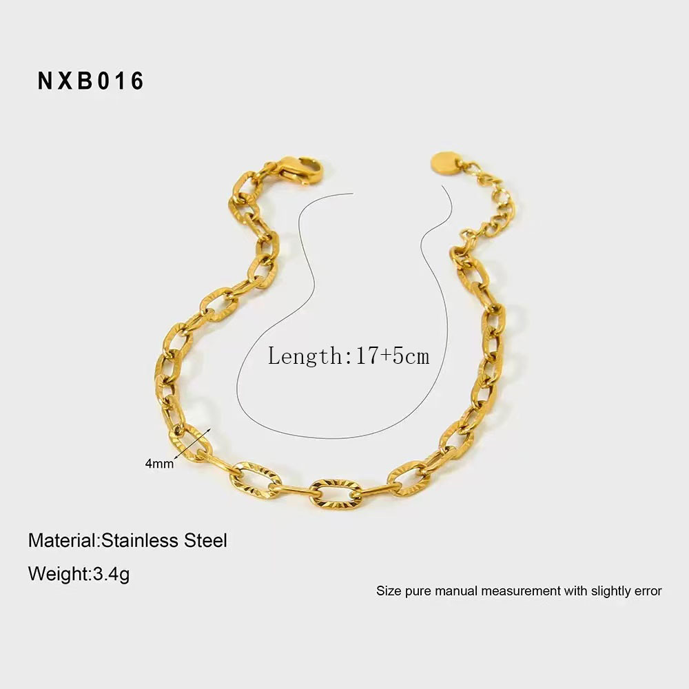 Einfache und stilvolle quadratische DIY-Glieder aus goldfarbenem Edelstahl